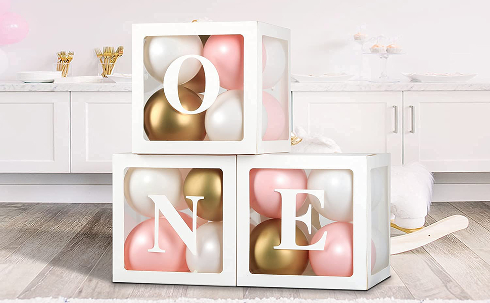 Sooyee First Birthday Decorations for Girl or Boy,3 Pcs ONE