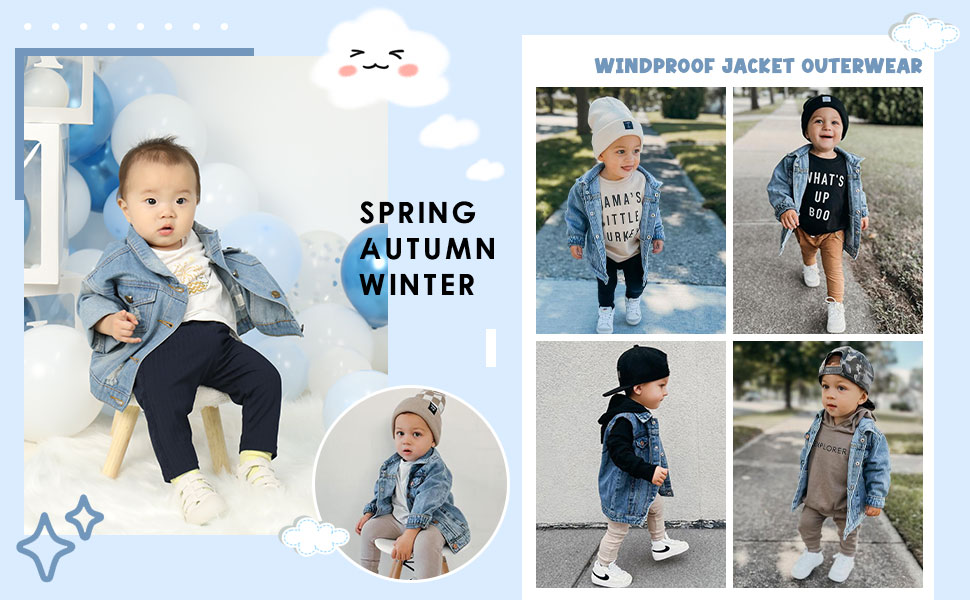 Toddler Baby Boys Girls Denim Jacket Jeans Coat