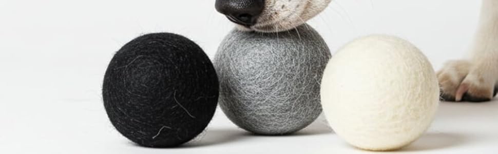 Miao and Woof 3-Piece Oganic Wool Balls