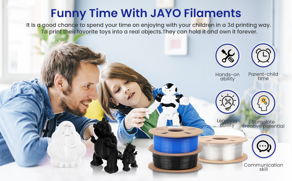 JAYO ABS Filament 1.75mm, 3D Printer Filament, 0.65KG Heat Resistant