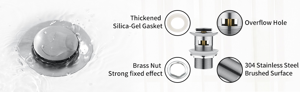 Residuos de lavabo con muelles ranurados