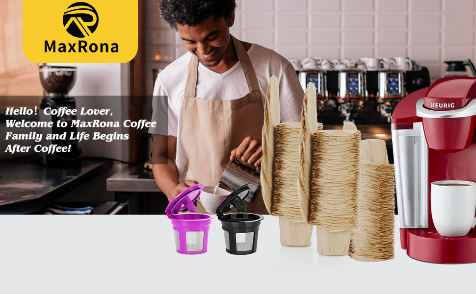MaxRona Disposable Coffee Filters for Keurig Single Cup