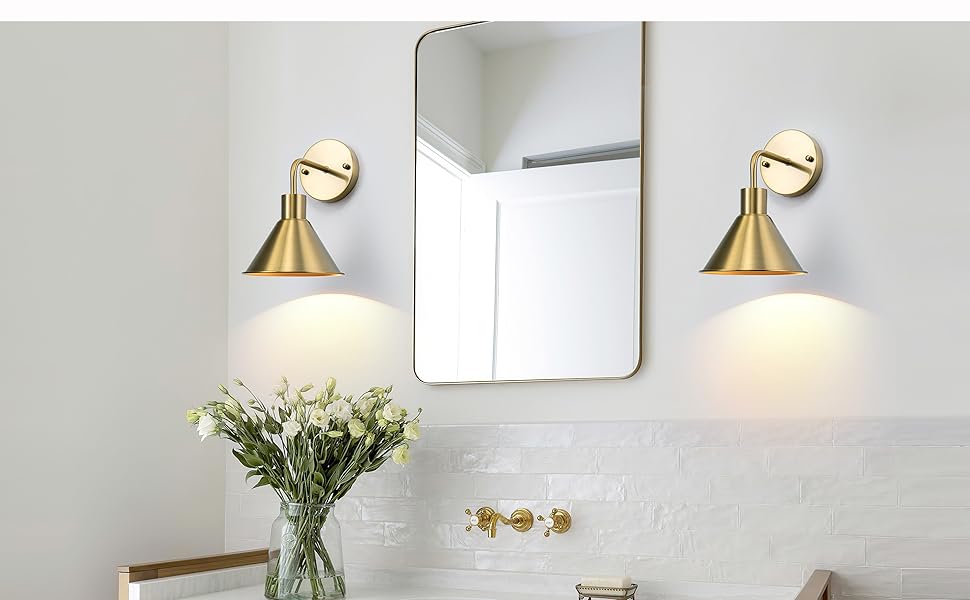 Industrial Battery Operated Wall Sconces Lighting Fixture Set of 2 with Remote