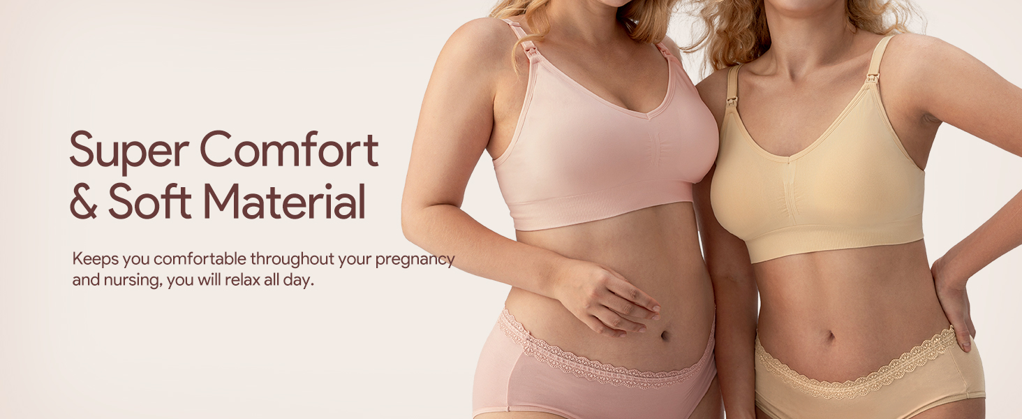 Nursing Bra for Breastfeeding Maternity Bras Seamless Sleep Nursing Bra