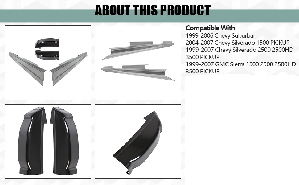 HECASA Cab Corner & Rocker Panel Replacements Compatible