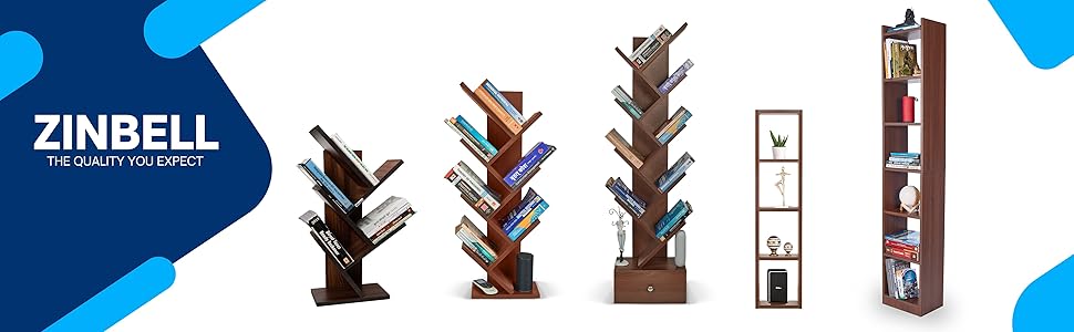 Wooden Furniture Bookrack Bookcase BookShelf BookHolder Organiser Showcase Home Office Decor
