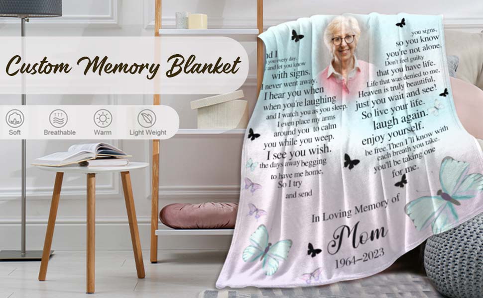 Custom Memorial Blankets with Photos for Loved Ones Lost