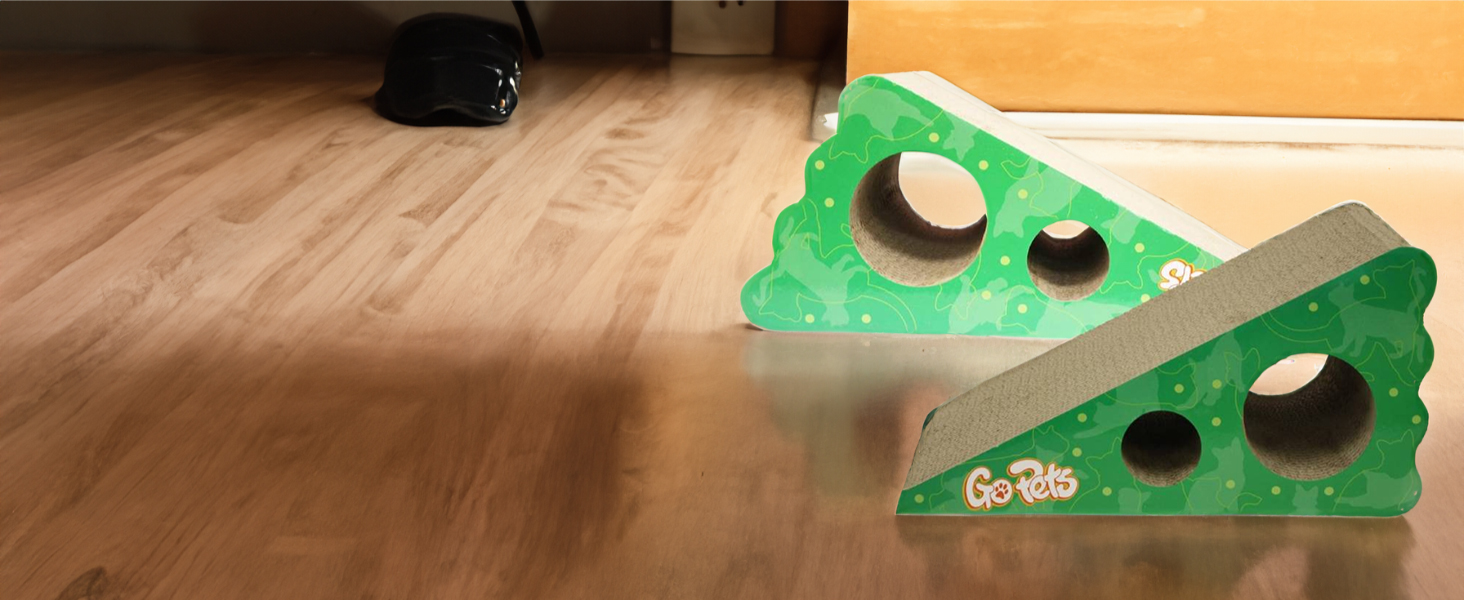 GoPets Premium Cat Scratcher Wedge Shaped Corrugated