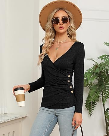 black long sleeve shirt women