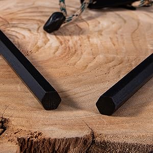 六角形の形状で削りやすい