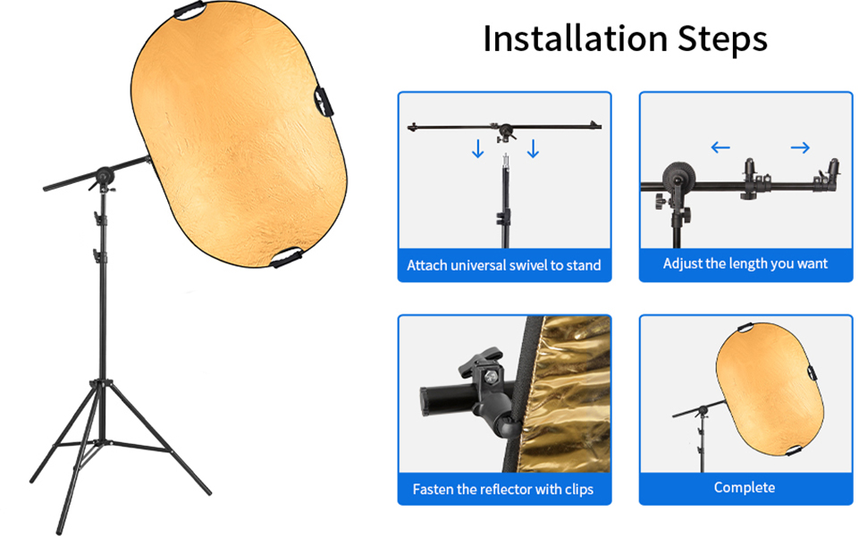 Selens Photography Reflector Stand kit, 24x36 inches 5 in
