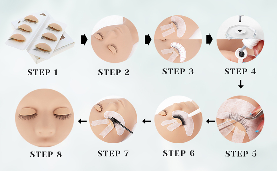 Eyelash Extension Kit Lash Mannequin Head With Replaced Eyelids Silicone