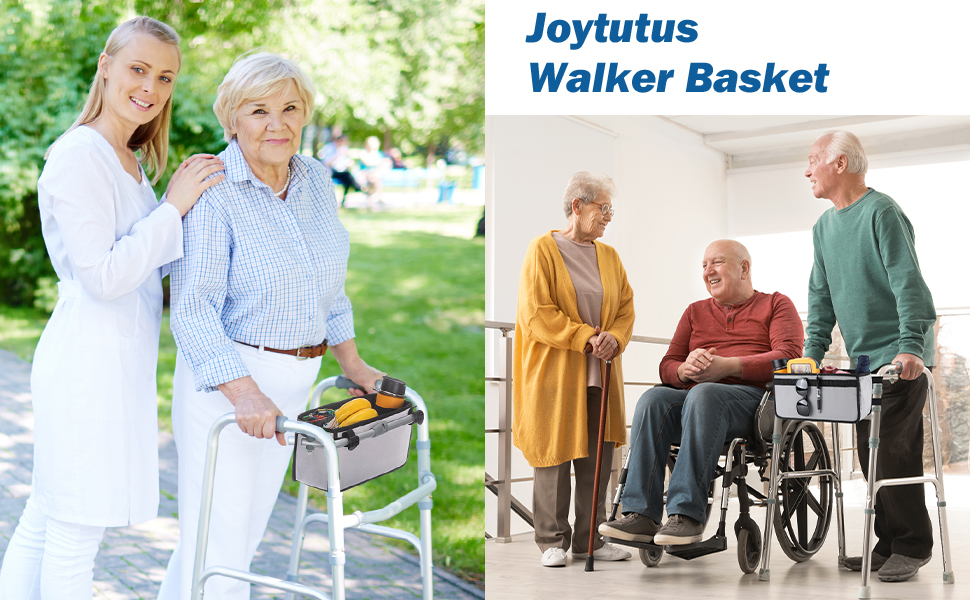 JOYTUTUS Walker Basket for Folding Walker, Basket for
