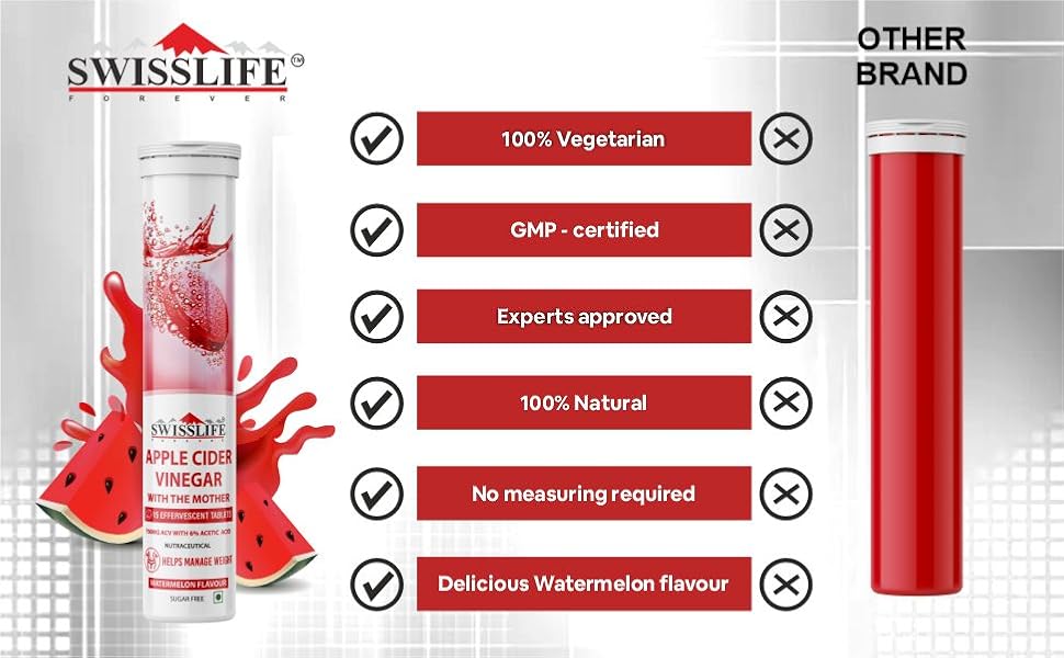 Swisslife Forever Apple Cider Vinegar 750 mg Effervescent Tablets