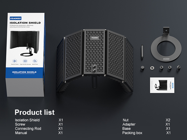 Aokeo アイソレーションシールド　セット Amazon.com: Microphone Isolation Shield,Aokeo 2024