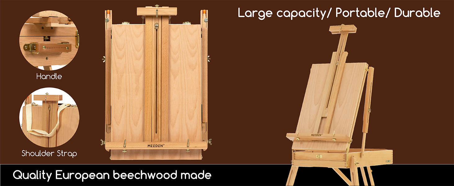 MEEDEN Acrylic Painting Set,Art Set with French Easel,10X60ML Acrylic