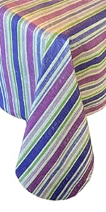 lavender bold easter striped vinyl tablecloth