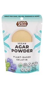 Organic Plant-Based Agar Agar Powder - Foods Alive