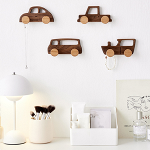 walnut coat rack wall mount with hooks