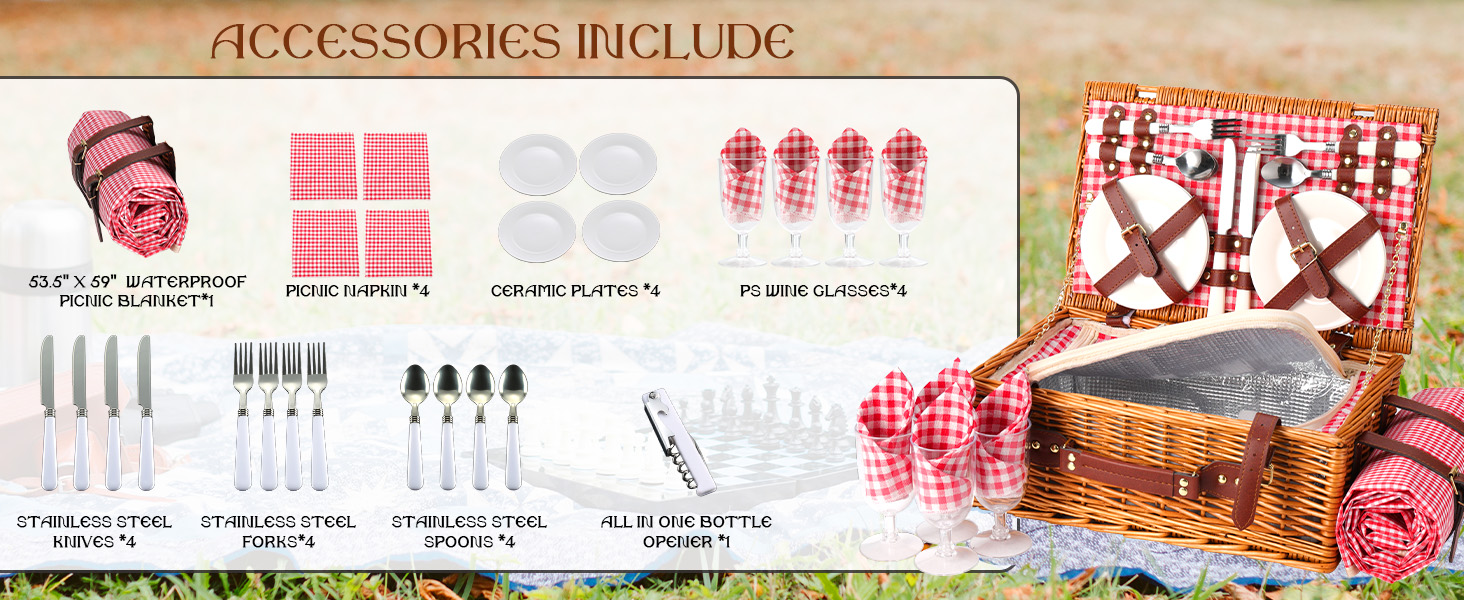 picnic baskets set