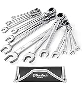 DURATECH Flex-Head Ratcheting Combination Wrench Set, SAE, 13-piece, 5/16'' to 1'', CR-V Steel, w...