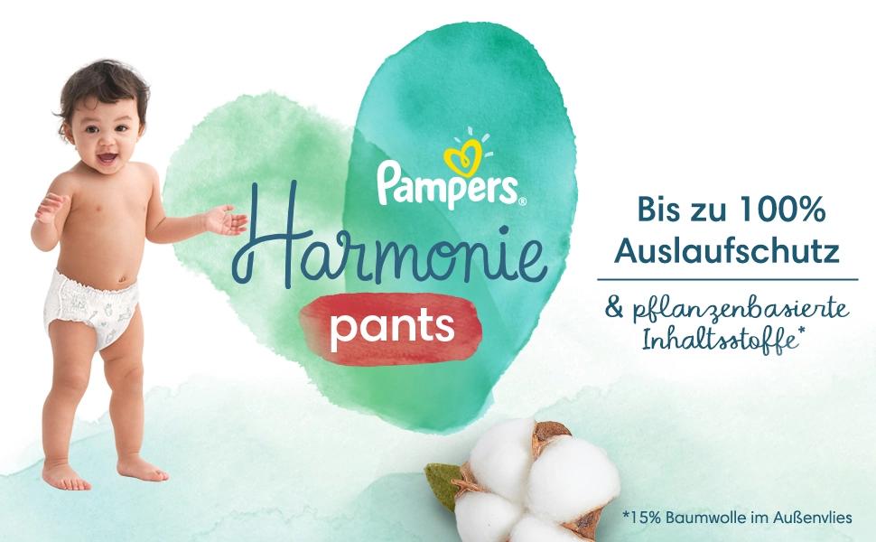 Pampers Baby Windeln Pants Größe 6 (15kg+) Harmonie, Monatsbox, sanfter