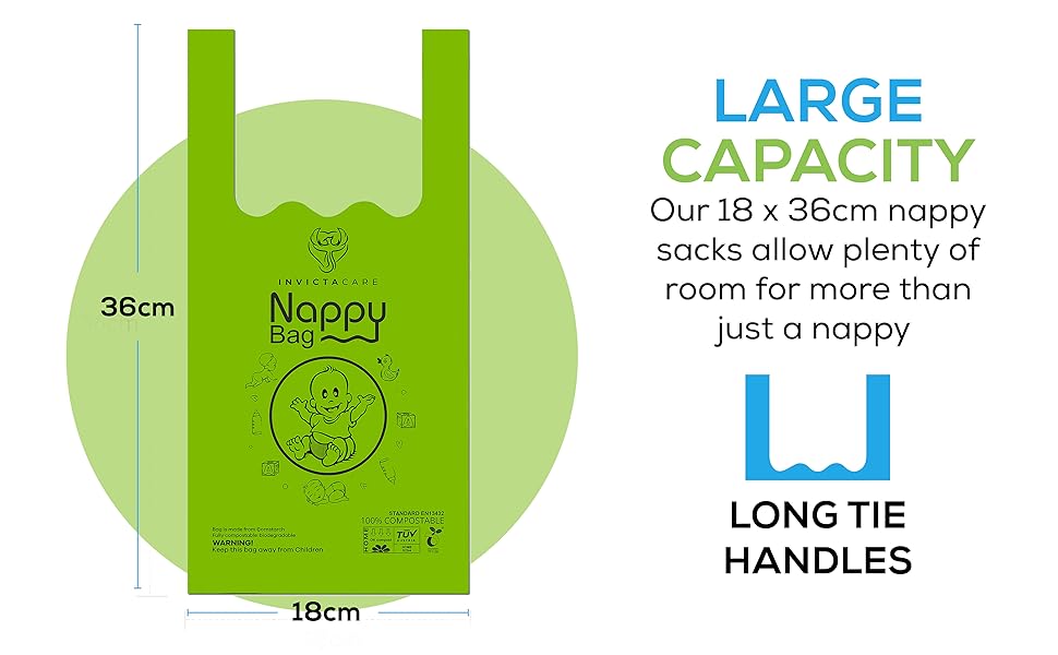 Invicta Care™ 100 Biodegradable and Compostable Nappy Bags 200