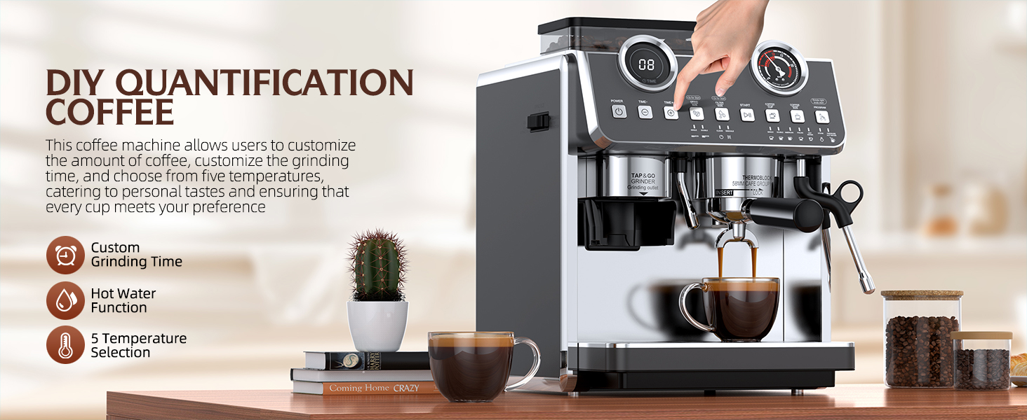 coffee maker with DIY QUANTIFICATION