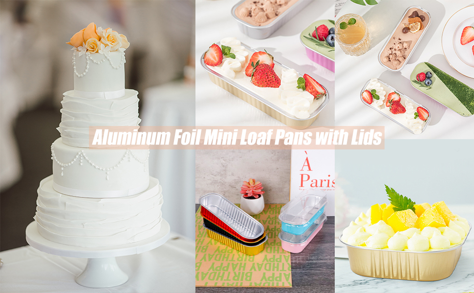 SHAIDOJIO Mini Loaf Pans With Lids and Spoons, 6.8oz