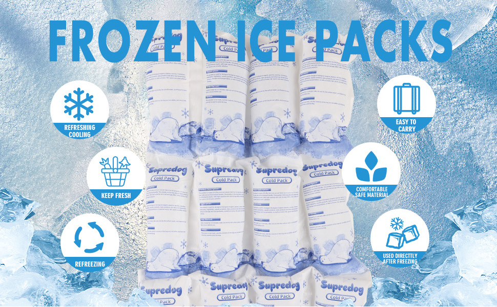 120pc Reusable Ice Pack Sheets，Dry Ice Packs for Shipping