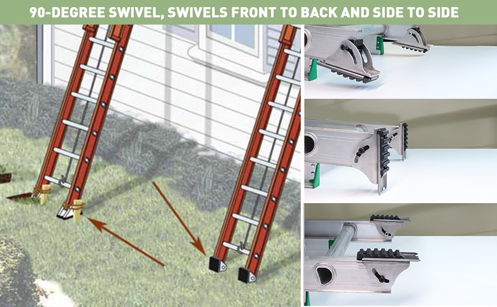 DITKOK Two Pairs of 262 Extension Ladder Feet for Aluminium Extension