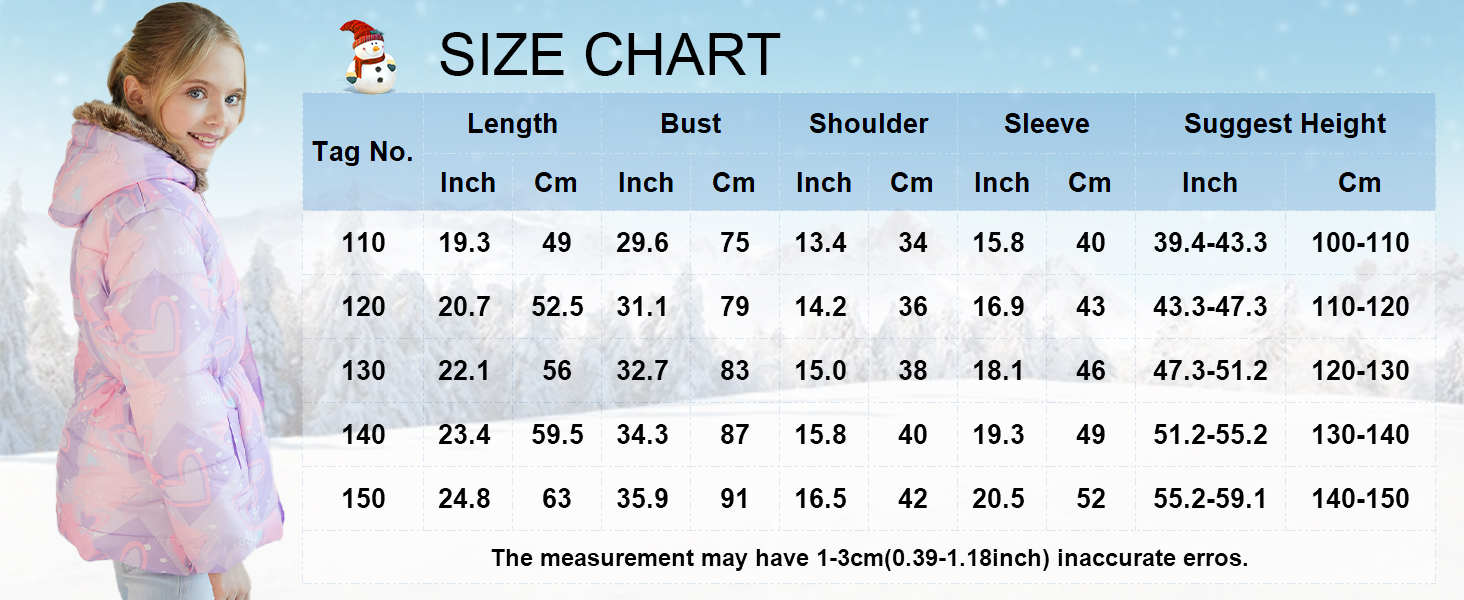 Kids Girls Puffer Jacket