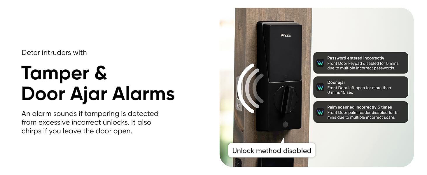 Wyze Palm Lock Alarms