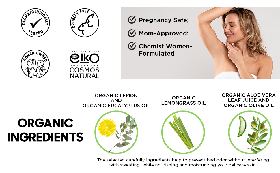 organic and clean ingredients pregnancy safe roll on deodorant stick native alvera purity