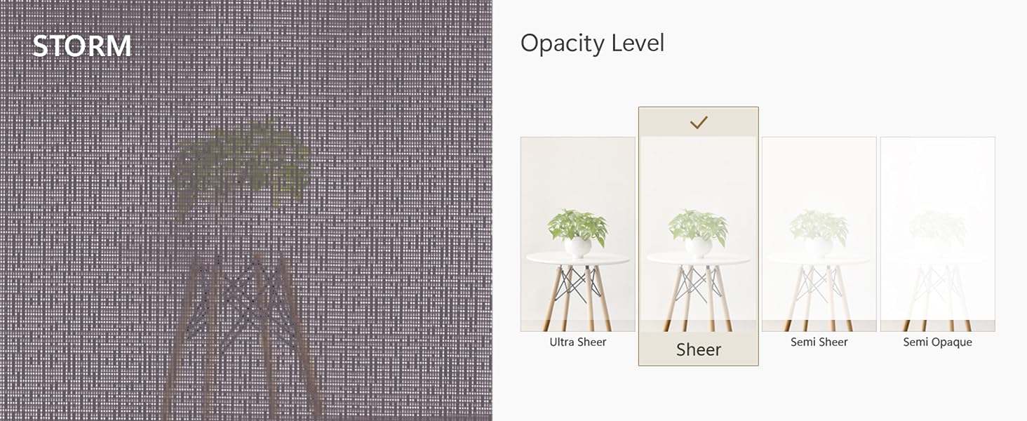 opacity level for hanging divider storm