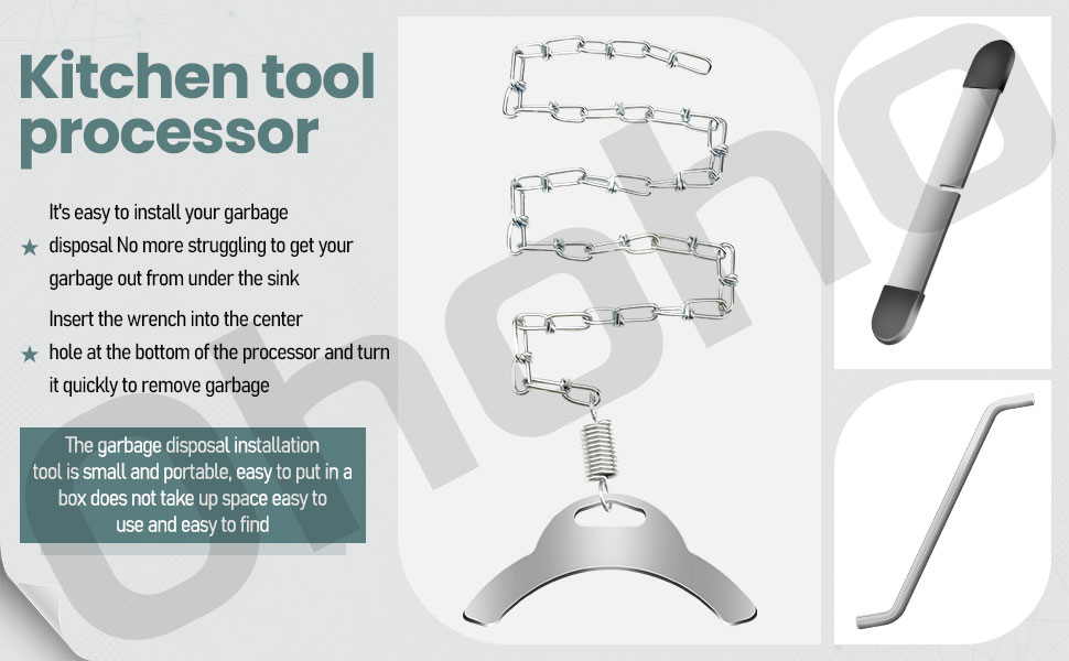 Ohoho Garbage Disposal Installation Tool (Steel) & Garbage Disposal