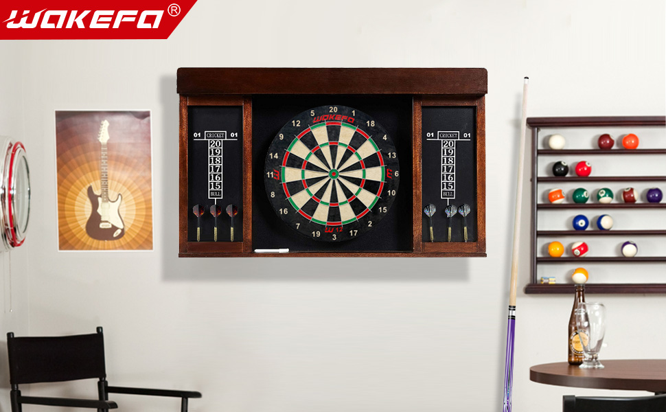 burnt wood dart board - jeu de flechette en bois brulé