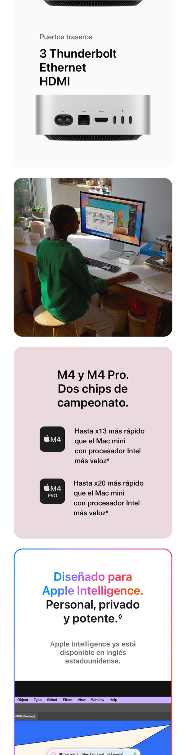 Apple Mac Mini Ordenador de Mesa con Chip M4 Pro, CPU de 12