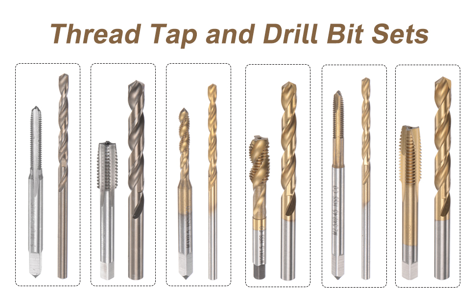 HARFINGTON Tap & Bit Sets, 836 UNF 2B Straight Flute