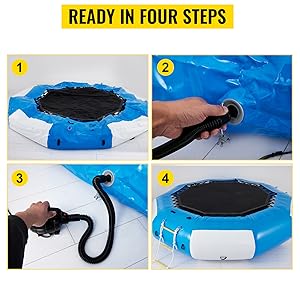 floating trampoline for lake