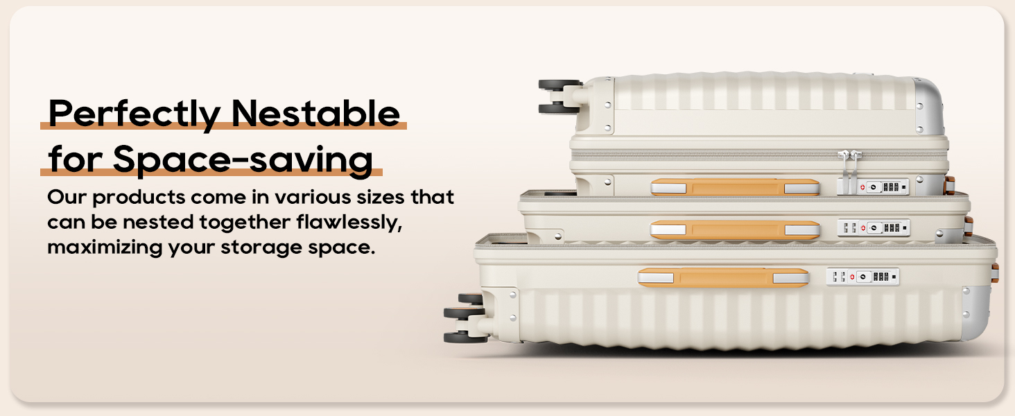 Stackable luggage sets