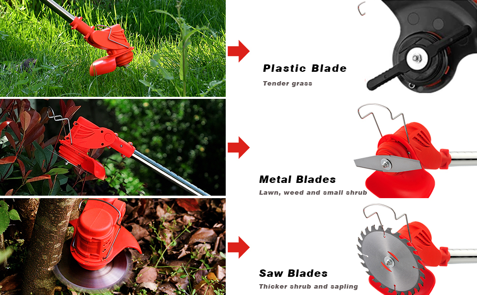 Weed Wacker, Cordless Weeder Battery Powered 24V Electric