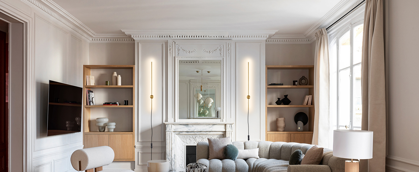 ditoon rc dimmable modern plug in wall sconce set