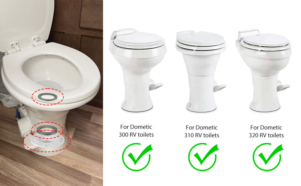 3 in 1 RV Toilet Seal Kit, 385345892 Toilet Socket Floor
