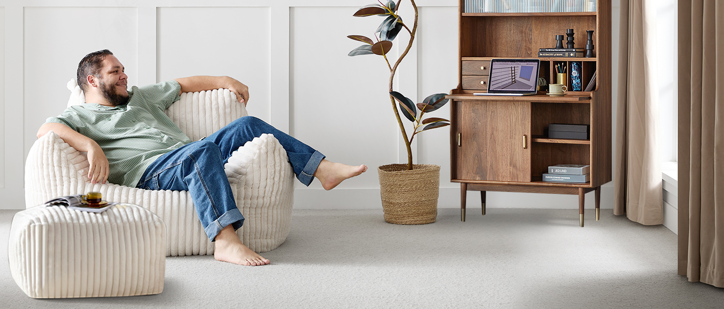 Giant Oversized Fluffy Bean Bag Chair with Armrests for