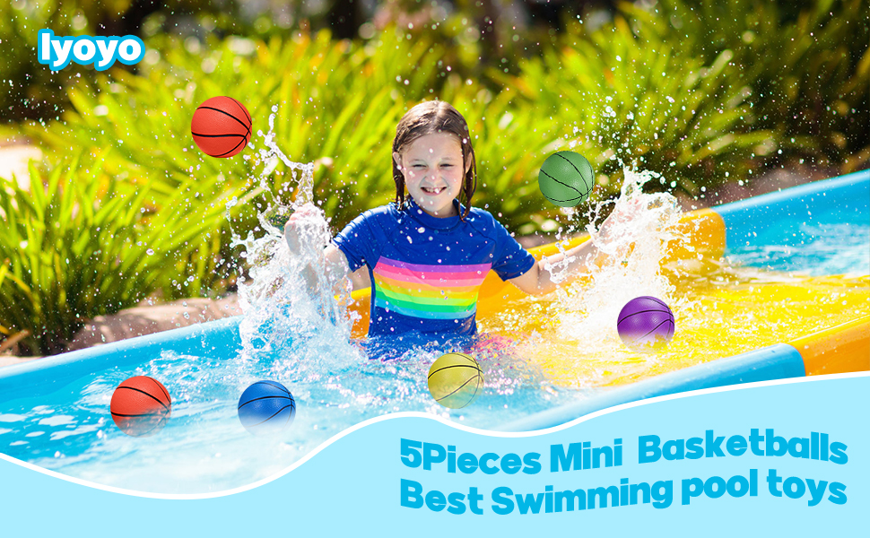 Iyoyo Mini Basketballs , 5 Pack 6" Small Basketball Set