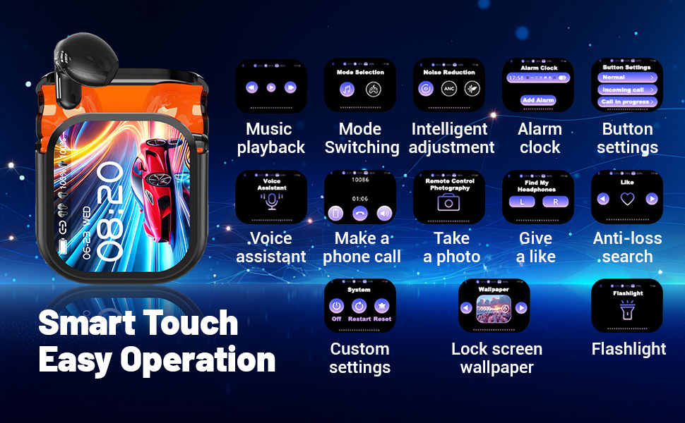 lcd touchscreen noise headphones