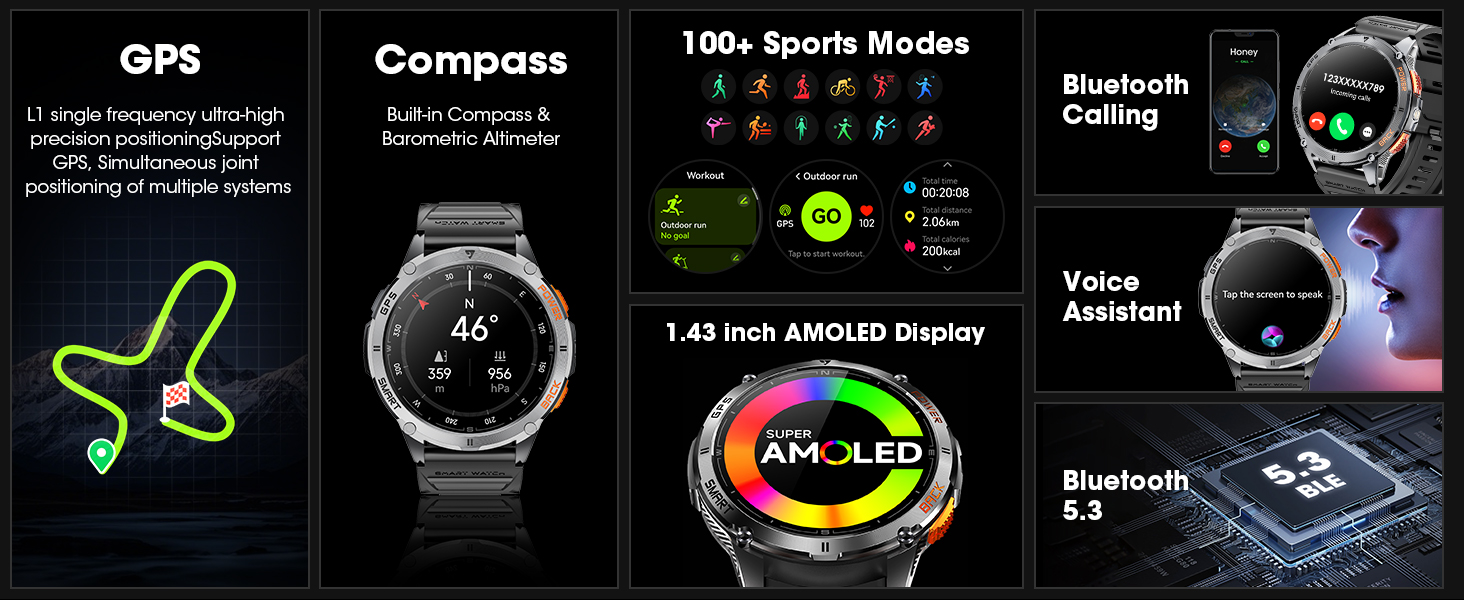 Men's multifunctional military watch