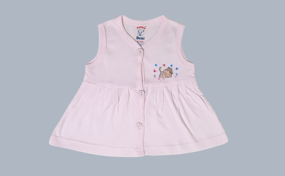 sleeveless frocks for new born baby