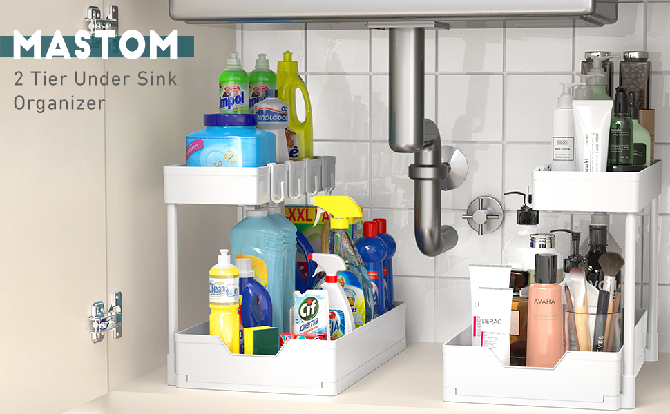 Mastom Under Sink Organizers and Storage, Kitchen Bathroom